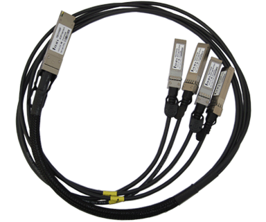 40G QSFP+ to 4x10G SFP+ Copper Breakout Cable 1m, Passive